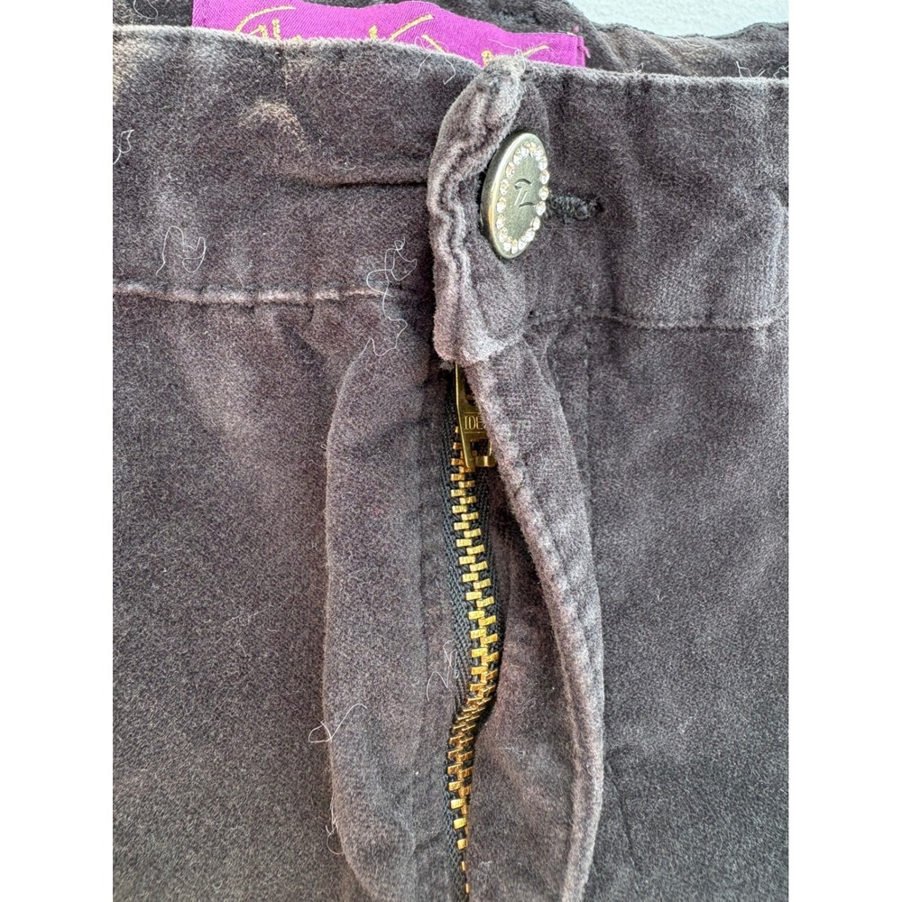 Gloria Vanderbilt Black Corduroy Wide Leg Pants Rhinestone Button Detail Womens - Picture 11 of 16